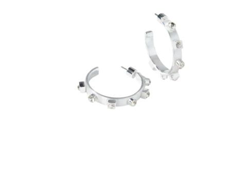 Smith & Co. Petite Metal Jewel Hoop
