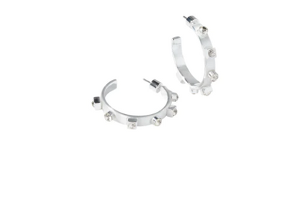 Smith & Co. Petite Metal Jewel Hoop