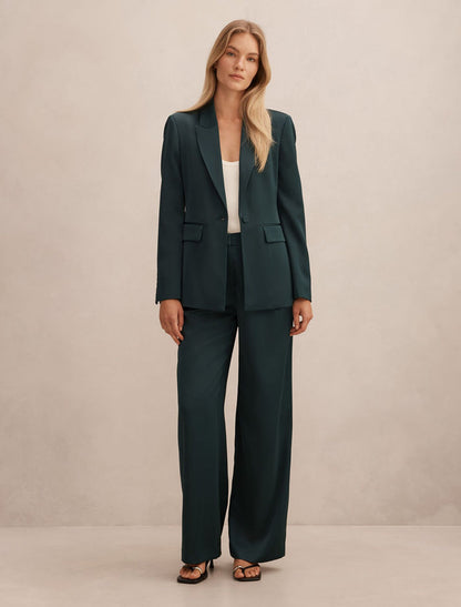 Solana Satin Single Breasted Blazer Forever New