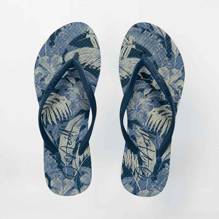 Solana Thongs - Blue Floral