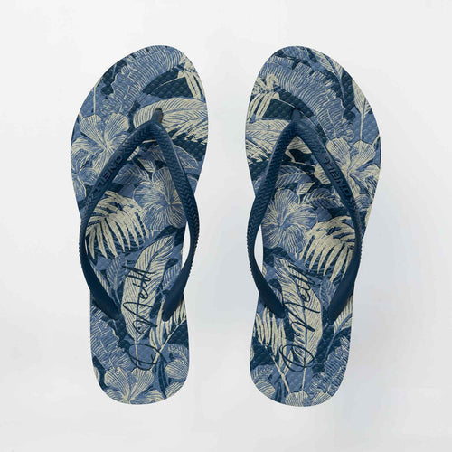 Solana Thongs - Blue Floral