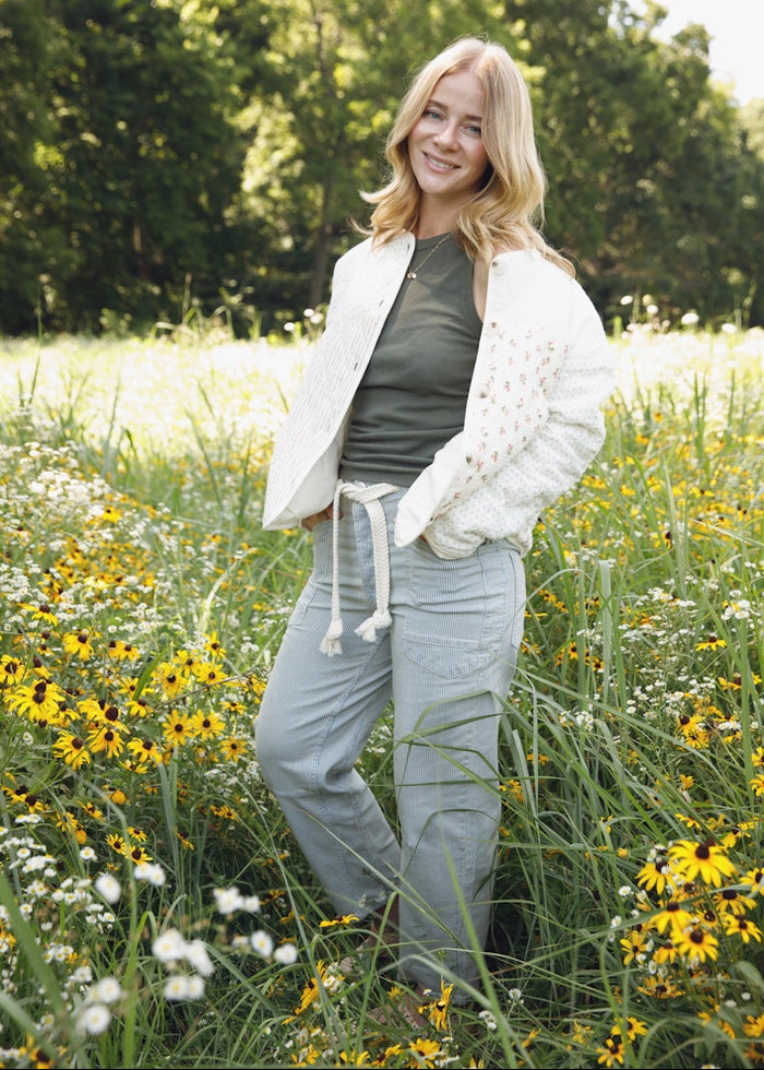 Sonja Striped Barrel Jean
