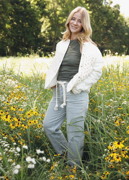 Sonja Striped Barrel Jean