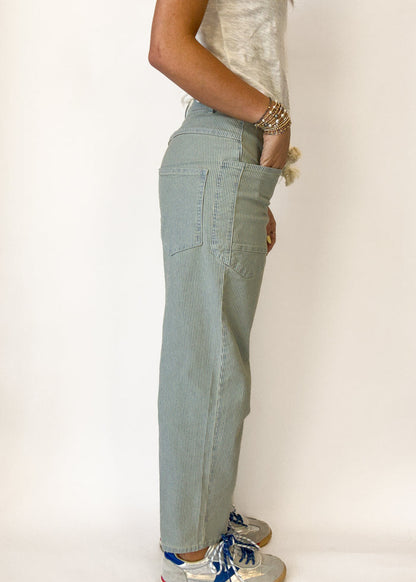 Sonja Striped Barrel Jean