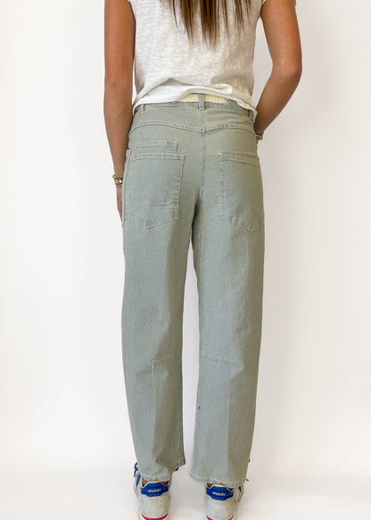 Sonja Striped Barrel Jean