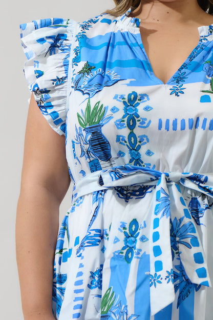 Sosy Postcard Marisol Tiered Mini Dress Curve