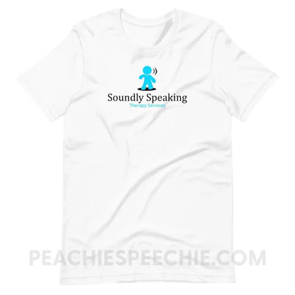 Soundly Speaking Premium Soft Tee - White / XS - custom product peachiespeechie.com