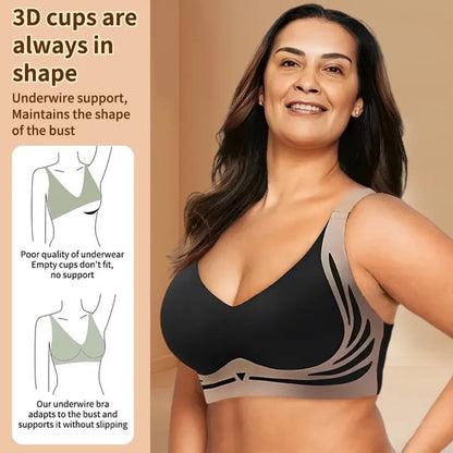 Soutien-gorge push-up sans fil anti-affaissement