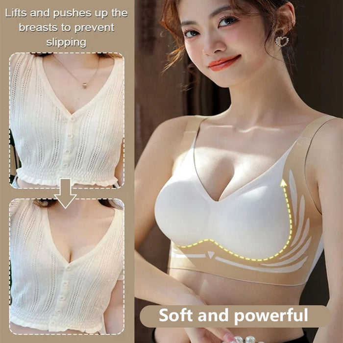 Soutien-gorge push-up sans fil anti-affaissement