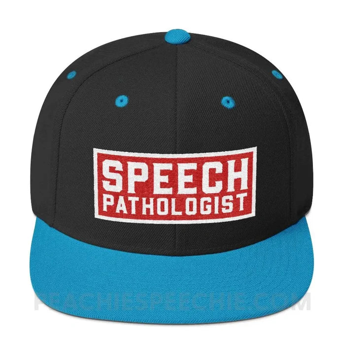 Speech Pathologist Premium Ball Cap - Black/ Teal - Hats peachiespeechie.com