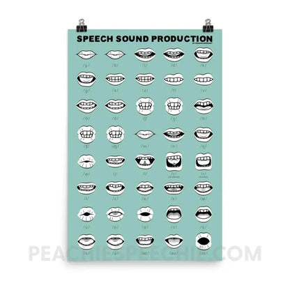 Speech Sound Production Poster - 24×36 - Posters peachiespeechie.com