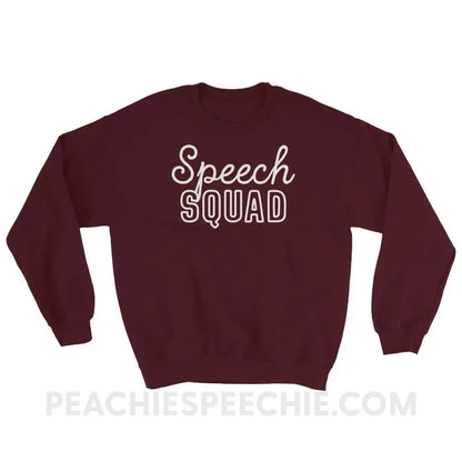 Speech Squad Classic Sweatshirt - Maroon / S - Hoodies & Sweatshirts peachiespeechie.com