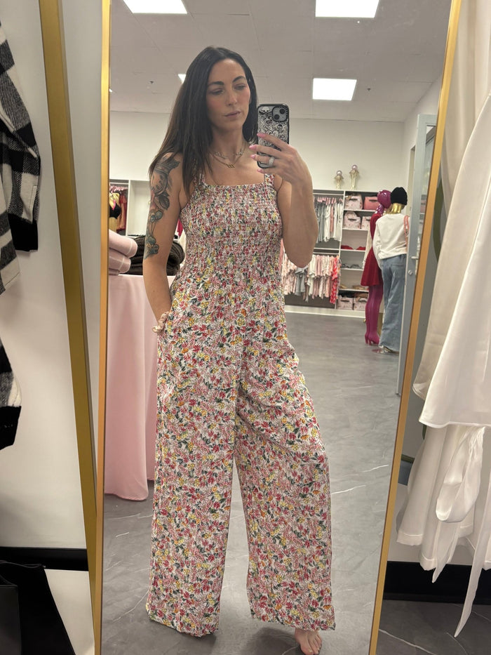 Spring Floral Print Jumpsuit - Intimate Whispers