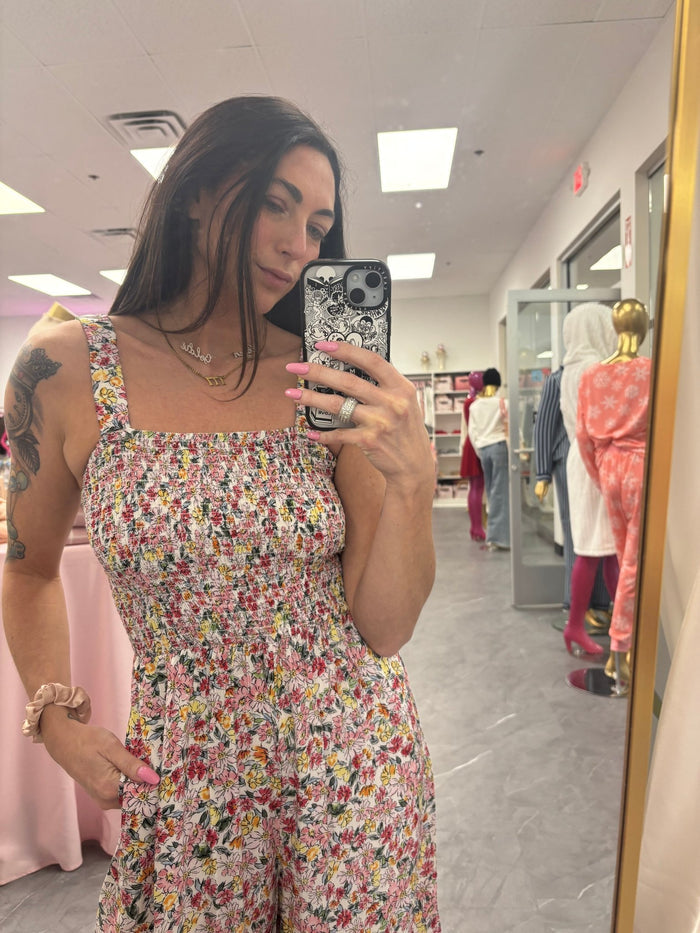 Spring Floral Print Jumpsuit - Intimate Whispers