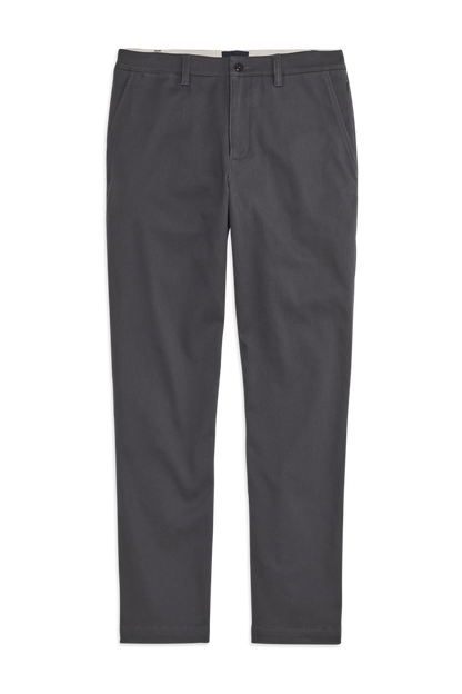 Front view of Stretch Twill Chino Relaxed FIt in Asphalt