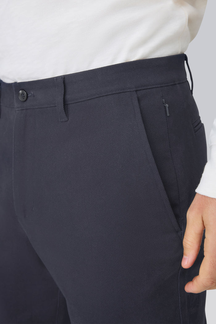 Side pocket view of Stretch Twill Chino Relaxed Pant in Night Sky
