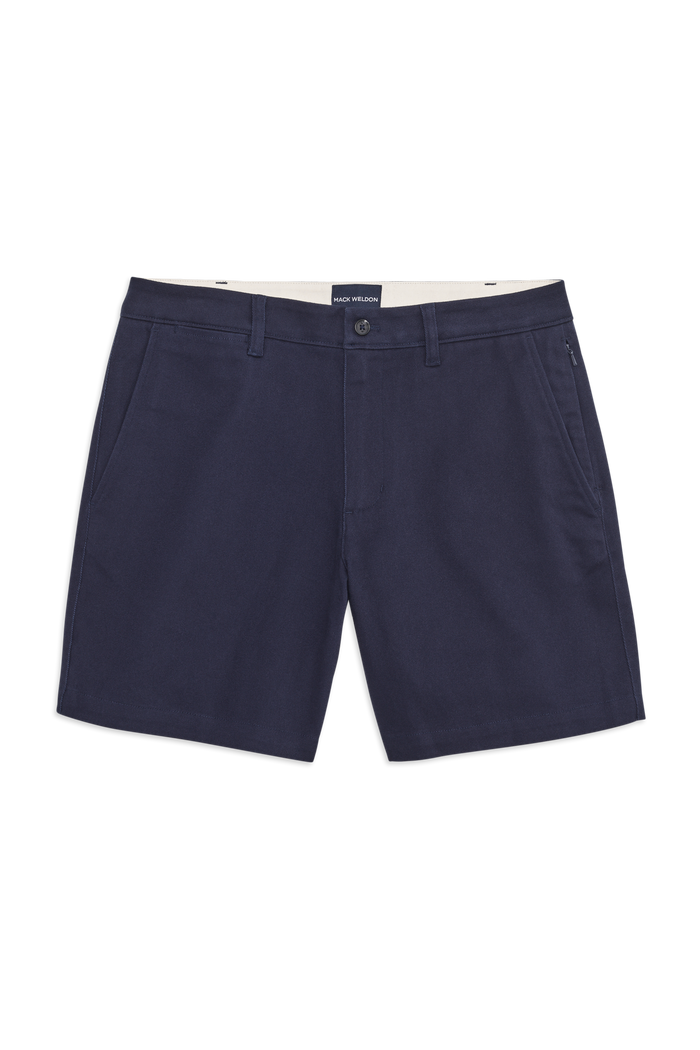 Front view of Stretch Twill Chino Shorts 7" in Night Sky