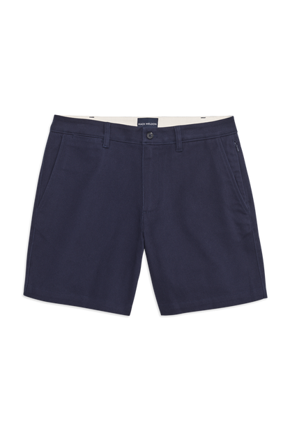 Front view of Stretch Twill Chino Shorts 7" in Night Sky