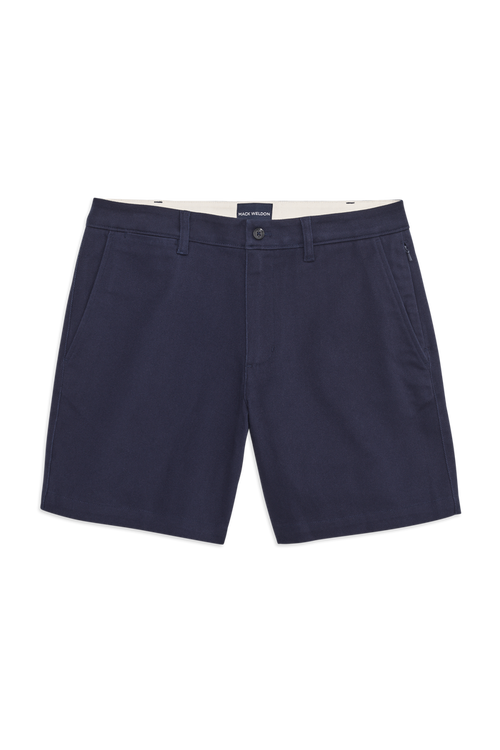 Front view of Stretch Twill Chino Shorts 7" in Night Sky