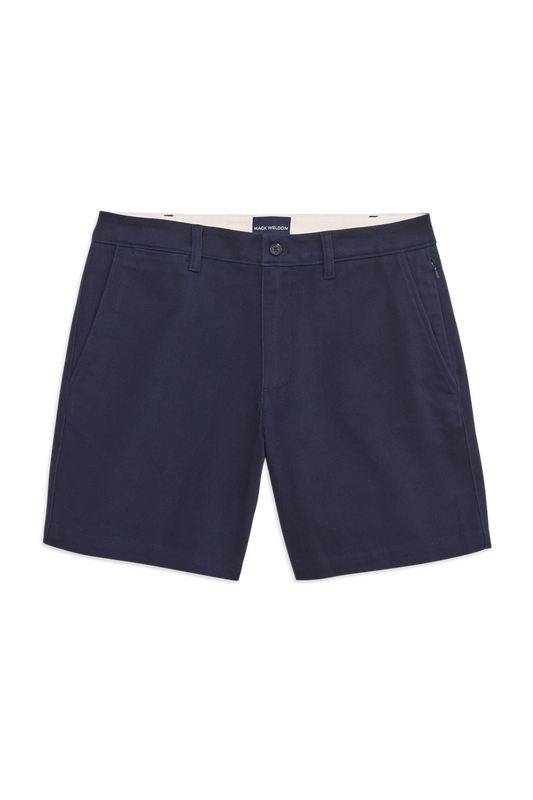 Front view of Stretch Twill Chino Shorts 7" in Night Sky