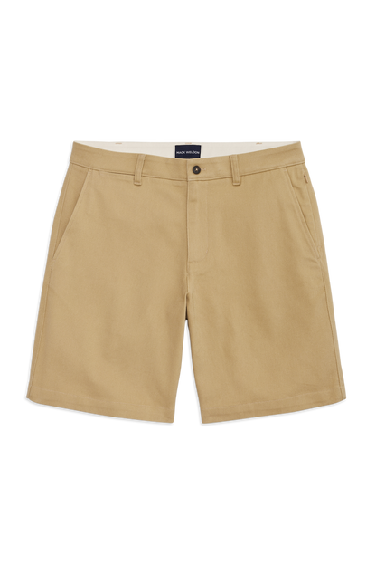 Front view of Stretch Twill Chino Short 9" in Sisal