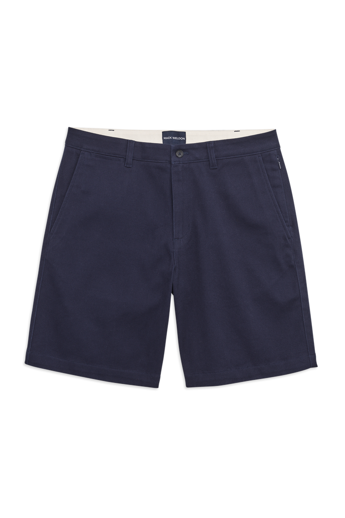 Front view of Stretch Twill Chino Short 9" in Night Sky