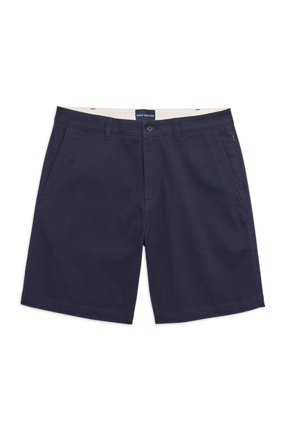 Front view of Stretch Twill Chino Short 9" in Night Sky