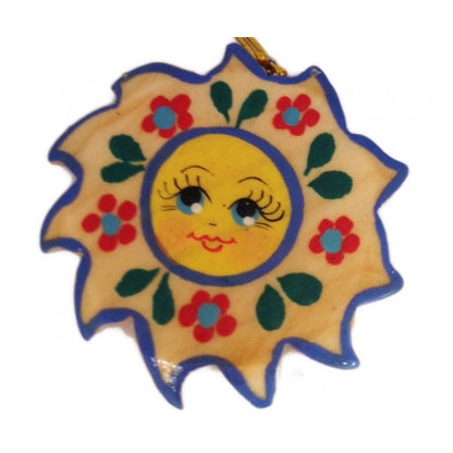 Sun Wooden Christmas Ornament