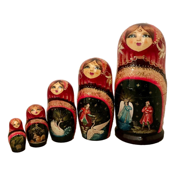 Swan princess nesting dolls 5 Piece Set BuyRussianGifts Store
