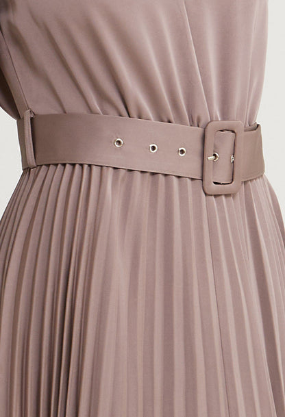Sway Satin Pleated Midi Dress