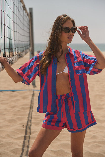 Taffy Oversized Button Down Top