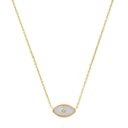 Tai Jewelry Opal Evil Eye Necklace