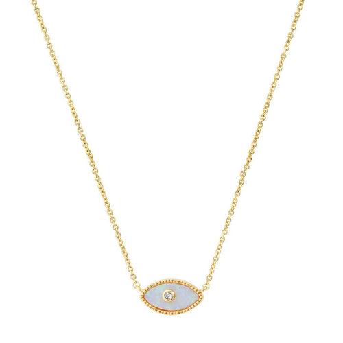 Tai Jewelry Opal Evil Eye Necklace