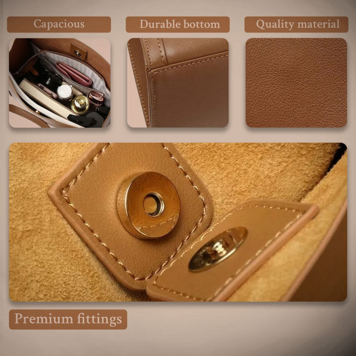Talia | Sac à main de luxe en simili cuir souple