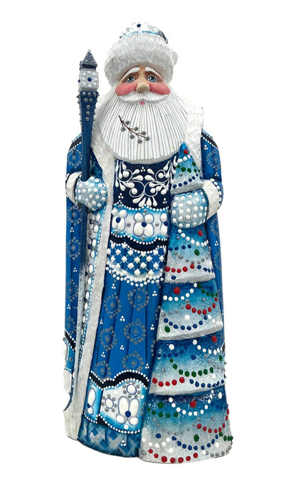 Tall Father Frost blue Coat Xmas Tree BuyRussianGifts Store