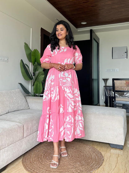 Tanvi Tiered Maxi Dress- Light Pink