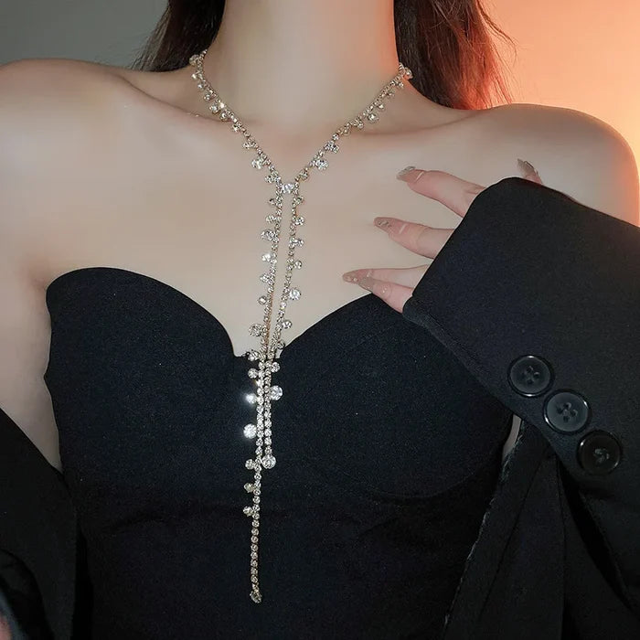Tassel Diamond Necklace - Fashionnsio
