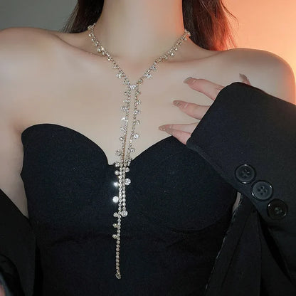 Tassel Diamond Necklace - Fashionnsio