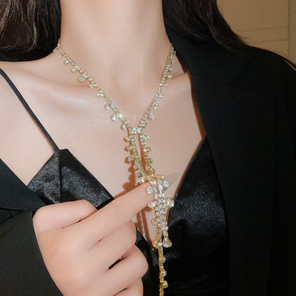 Tassel Diamond Necklace - Fashionnsio