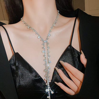 Tassel Diamond Necklace - Fashionnsio
