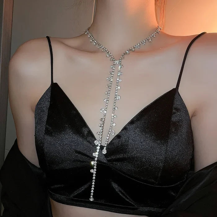 Tassel Diamond Necklace - Fashionnsio
