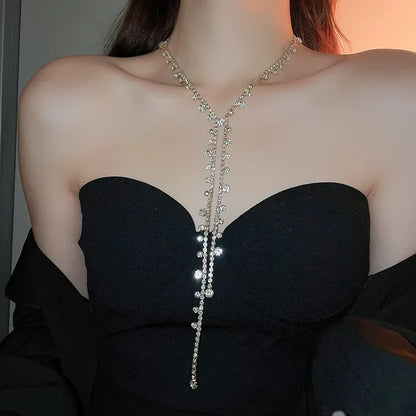 Tassel Diamond Necklace - Fashionnsio