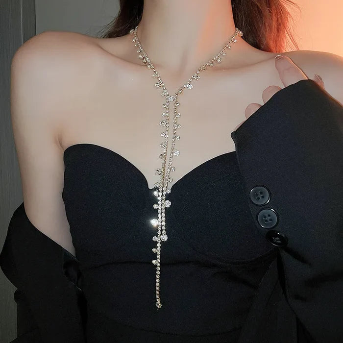 Tassel Diamond Necklace - Fashionnsio