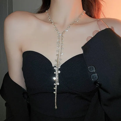 Tassel Diamond Necklace - Fashionnsio
