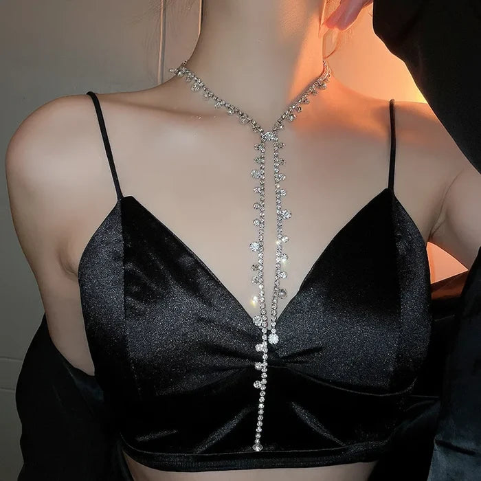 Tassel Diamond Necklace - Fashionnsio