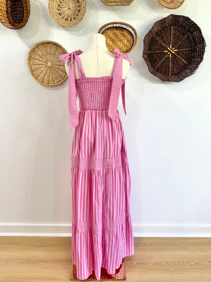 The Camden Pink Striped Maxi Dress