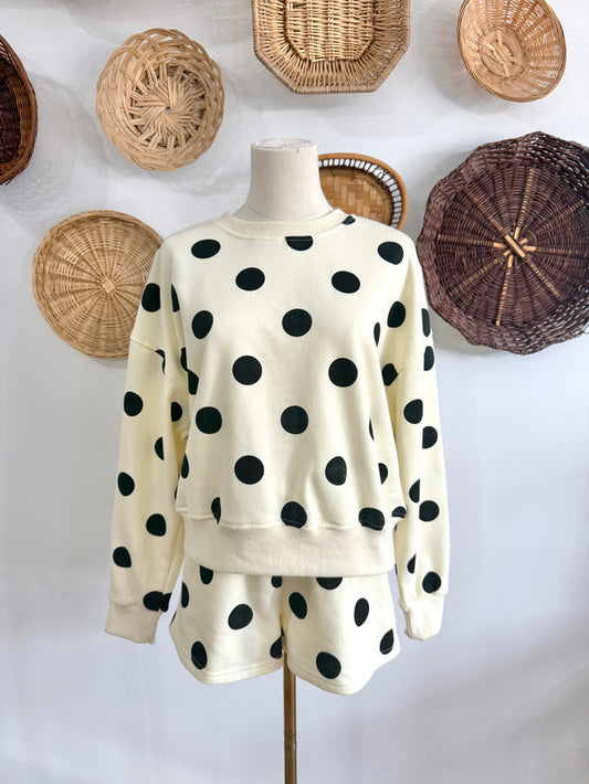 The Fritz Polka Dot Set in Cream