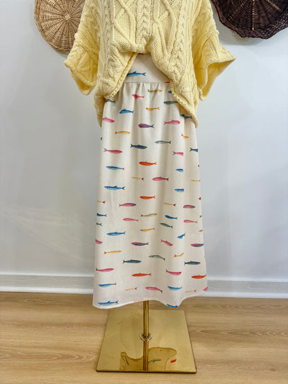 The Pearla Fish Print Skirt