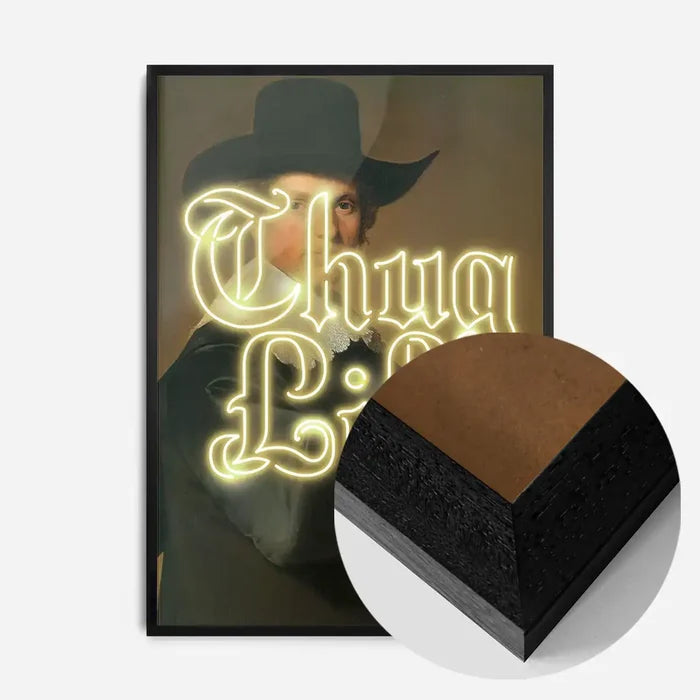21x30cm | 8¼ x 11¾in / Black Wood Frame