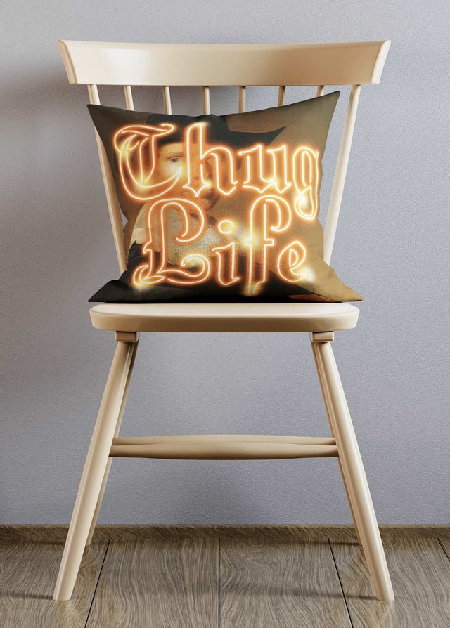 Thug Life Neon Cushion